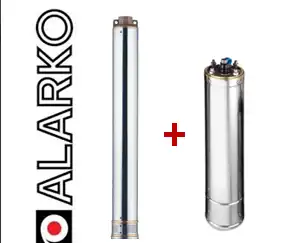 ALARKO 4SD4/18 DMD 2Hp 380v 1 1/4'' Çıkışlı 4'' Derin Kuyu Sondaj Motor + Pompa