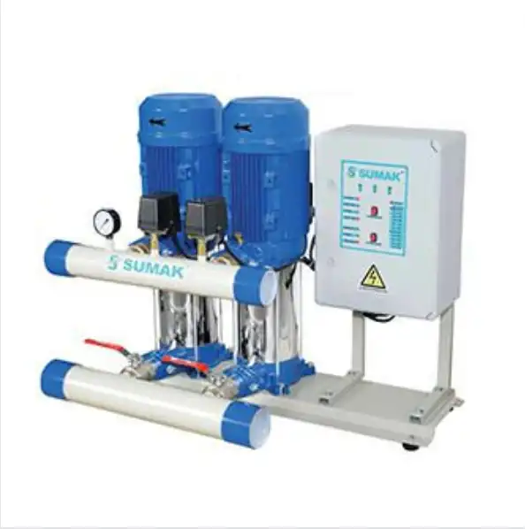 SUMAK SHT 12B 300-6 2x3 HP 380V DÜŞEY MİLLİ KADEMELİ PAKET HİDROFOR